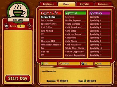 Coffee Shop Tycoon on Coffee Tycoon Offers No Graphics For Shops Or Toggling Between