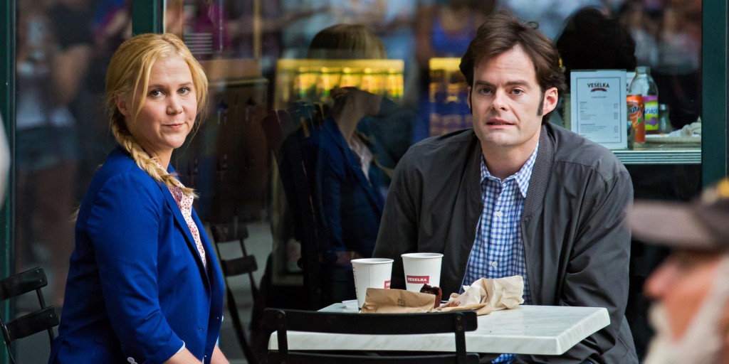 NEW YORK, NY - JULY 16:  Amy Schumer and Bill Hader are seen filming "Trainwreck" in East Village on July 16, 2014 in New York City.  (Photo by Alessio Botticelli/GC Images)