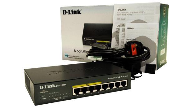 DGS-1008P 8-Port Gigabit PoE Unmanaged Desktop Switch