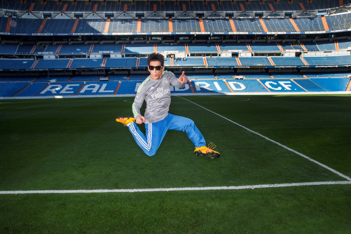 Derek Zoolander visits Santiago Bernab?u Stadium in Madrid, Spain.