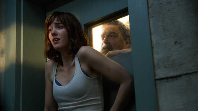 John Goodman as Henry; Mary Elizabeth Winstead as Michelle in 10 CLOVERFIELD LANE; by Paramount