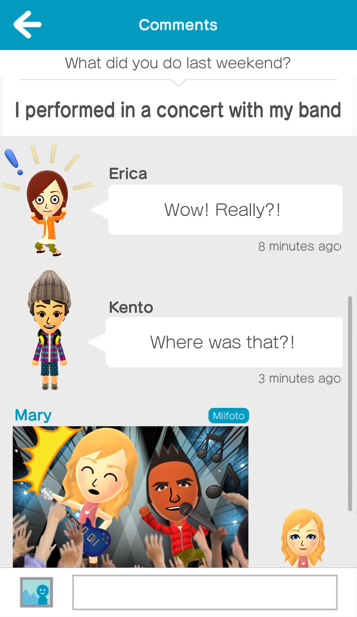 Miitomo - Comments