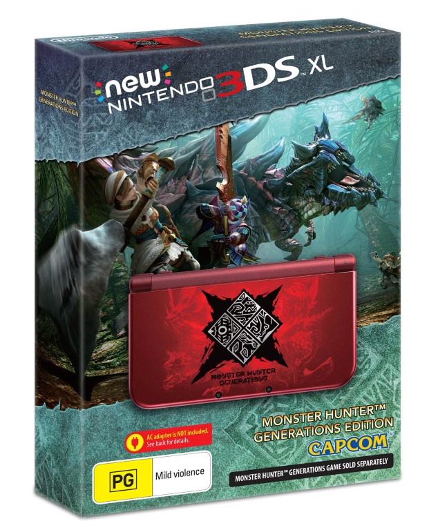 New Nintendo 3DS XL Monster Hunter Generations Edition Packshot