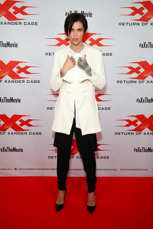 SYDNEY, AUSTRALIA - NOVEMBER 19:  Ruby Rose poses at the xXx: 'Return Of Xander Cage' Sydney Fan Event  on November 19, 2016 in Sydney, Australia.  (Photo by Brendon Thorne/Getty Images for Paramount Pictures) *** Local Caption *** Ruby Rose