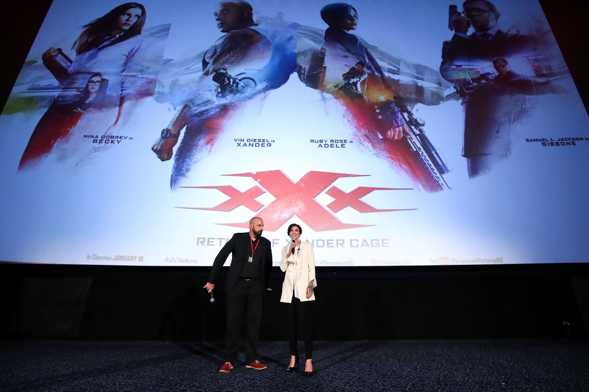 SYDNEY, AUSTRALIA - NOVEMBER 19:  Ruby Rose speaks to the audience at the xXx: 'Return Of Xander Cage' Sydney Fan Event  on November 19, 2016 in Sydney, Australia.  (Photo by Brendon Thorne/Getty Images for Paramount Pictures) *** Local Caption *** Ruby Rose