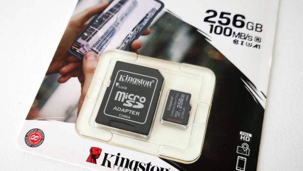 Kingston 256GB microSDXC Canvas Select Plus 100MB/s Read A1 Class 10 UHS-I  Memory Card + Adapter (SDCS2/256GB)