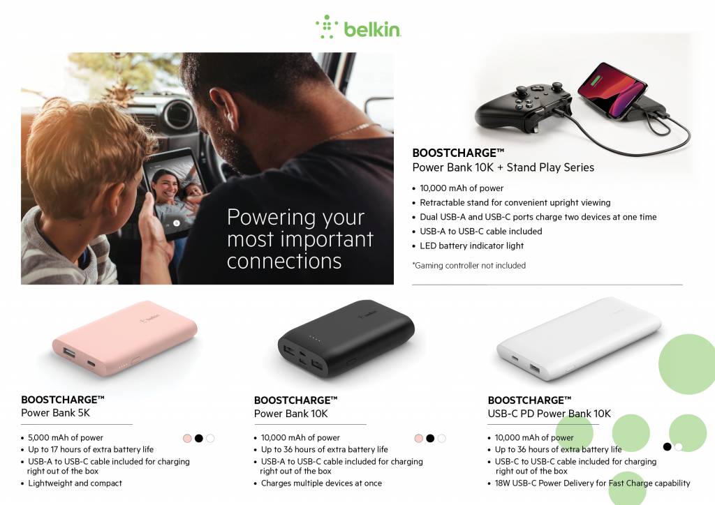 Belkin Powers Your Most Important Connections with New Power Bank Range