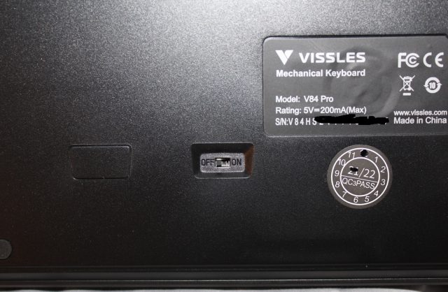 Vissles V84 Pro - bottom