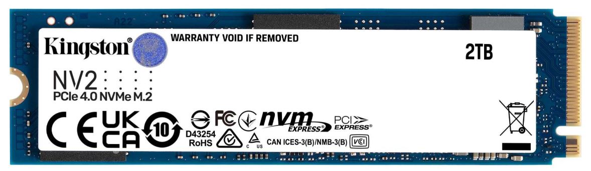 Disco SSD Kingston Technology NV2 1TB PCIe 4.0 NVMe M.2 - Versus Gamers