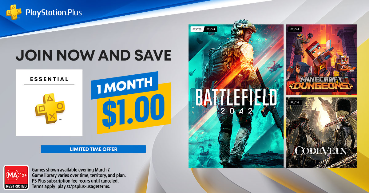 PlayStation Plus Monthly Games and Deals for March: Battlefield 2042 ...