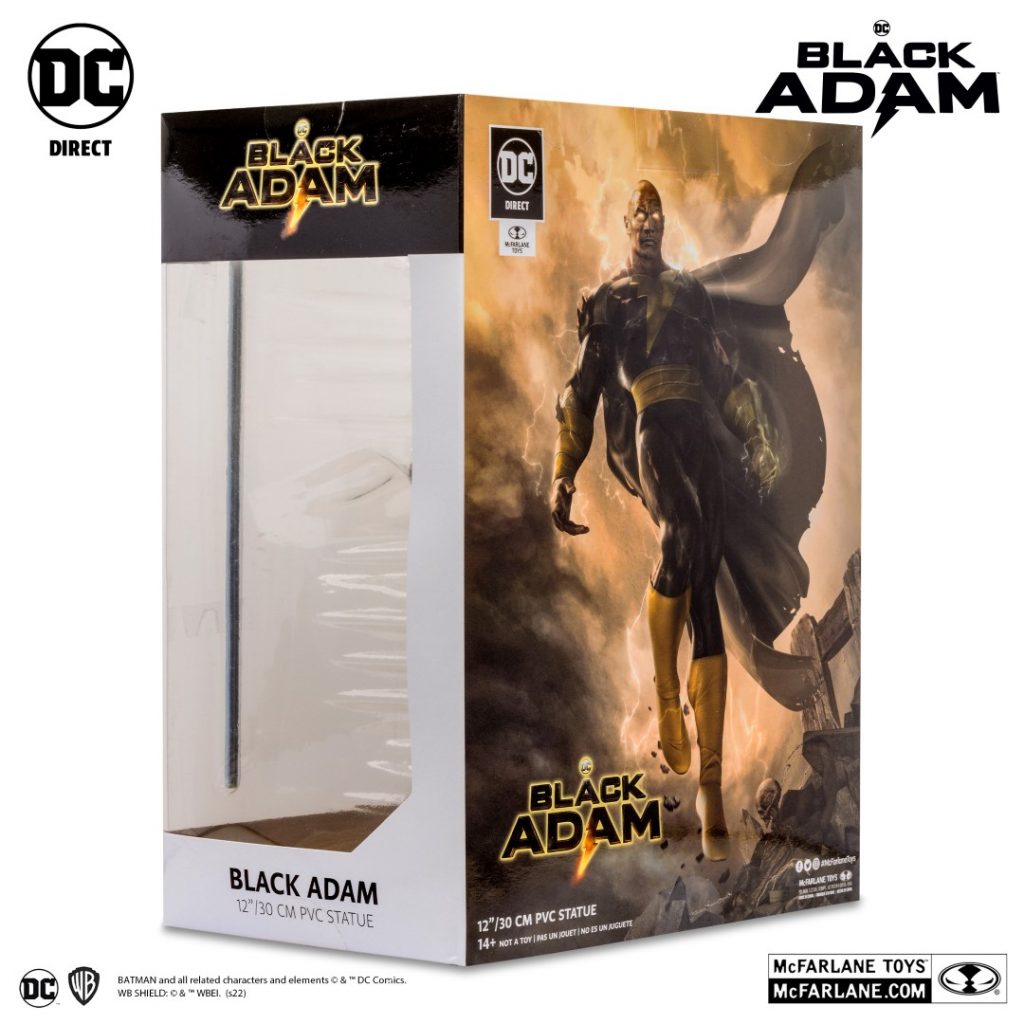 This is a McFarlane Toys DC Direct Black Adam Movie Dr. Fate Resin  stands approximately 12 inches tall and is crafted from cold-cast resin.The collectible features a detailed sculpt of the