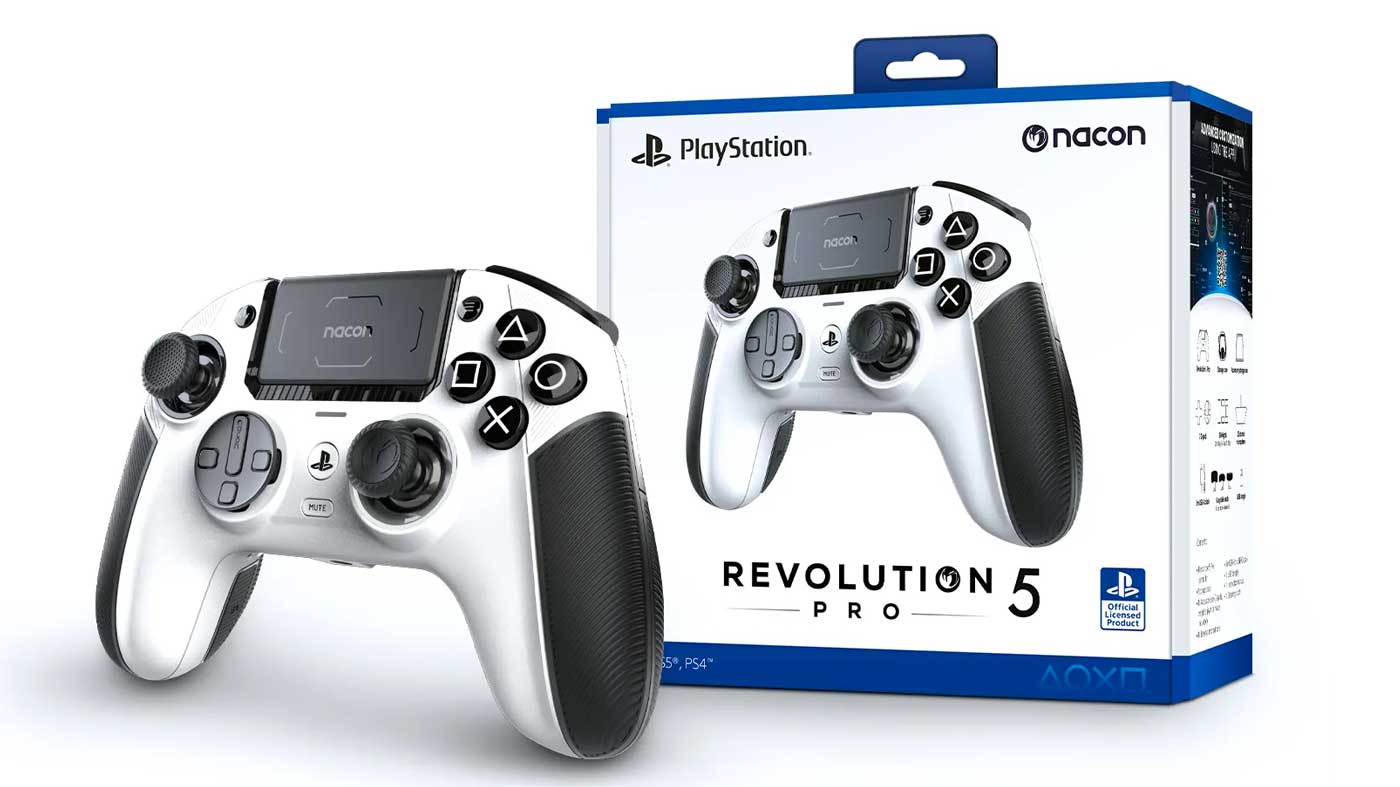  NACON Revolution 5 Pro Officially Licensed PlayStation Wireless  Gaming Controller for PS5 / PS4 / PC - Hall Effect, Trigger Stops, Mappable  Buttons, Bluetooth Audio - Triple Black : Video Games